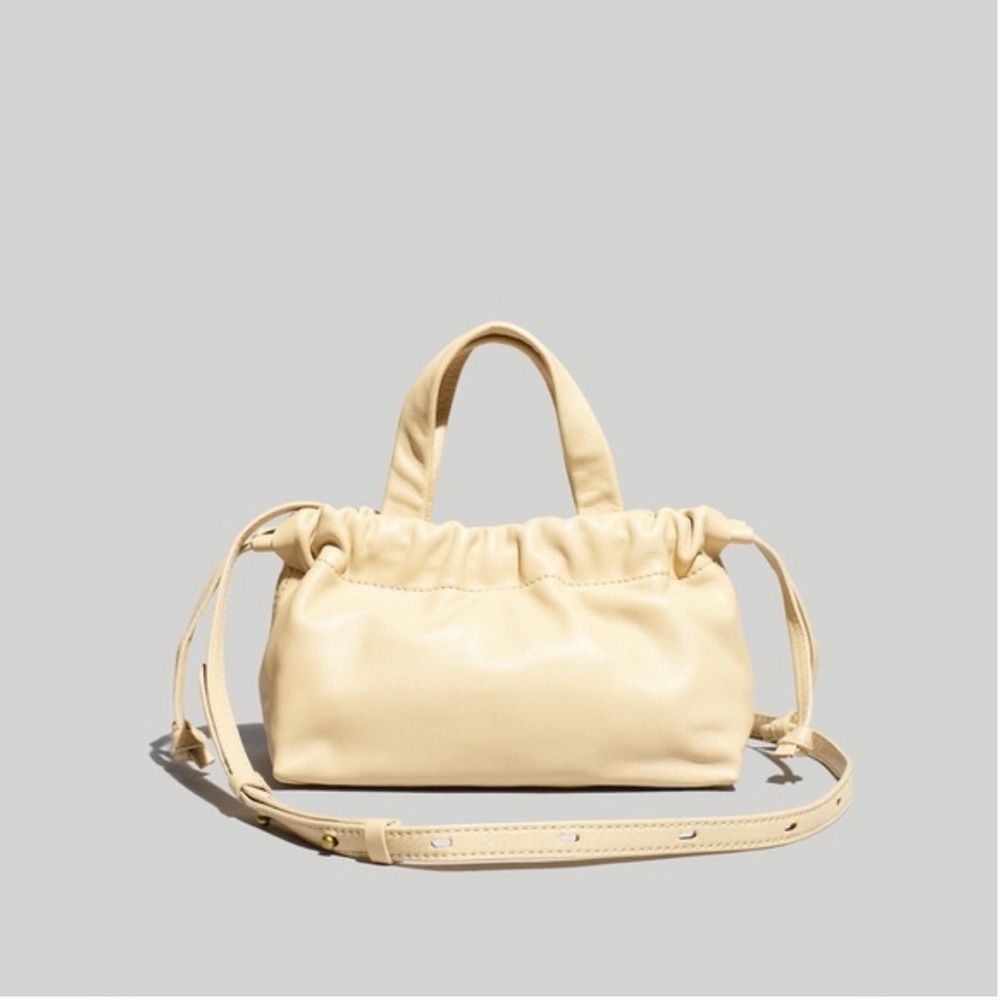 Madewell | Mini Piazza Leather Crossbody Purse Handbag in Buttered Pecan (Cream)